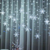 Luces De Navidad LED Con Hojas De Encaje Cortina De Hielo Faeirita Cadena De Luces Para Exterior Decoración De Jardín Y Hogar Para Fiesta De Año Nuevo - details 8
