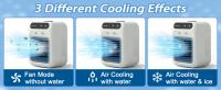 25W Recargable Mini Unidad de Aire Acondicionado Portátil 2 Spray de Aire Frío, Ventilador de Enfriamiento Personal with 2 Velocidades, Pequeños - details 5