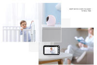 Monitor De Bebé De 4.3 Pulgadas Con Batería De 2000mAh Vida Video Cámara Inalámbrica Y Audio Intercomunicador Visión Nocturna Automática Para Niños Cuidador - details 5