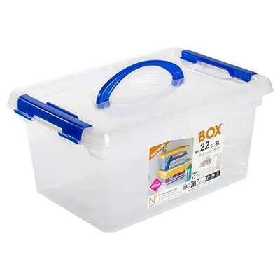 LILI HOME Pack de 2 Cajas Plásticas Organizadoras de Calidad Premium - Desde 5L hasta 35L - Estas cajas cuentan con cierres de seguridad en todas las presentaciones para evitar aperturas accidentales. Fabricadas con plástico resistente que protege con - 1