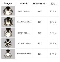 Lámpara De Techo Retro Para Interior Vintage E27 Para Pasillo Corredor Iluminación Decorativa Para Dormitorio Fuente De Aluminio - details 2