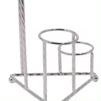 Base de bola triangular, soporte de bola de cristal, soporte de esfera de cristal, soporte de exhibición de metal, soporte de exhibición multiesfera para oficina en casa (plata), AM0XEB0JW3NUS - 1