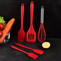 Set De Utensilios De Cocina De Silicona 5 Piezas Antiadherente Incluye Espátula Para Pastel Cuchara De Cocinar Cepillo De Aceite Y Mezclador Flexible Para Cocina - details 5