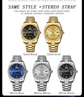 Reloj De Pulsera De Lujo Para Hombre Quadrícula Impermeable Con Fecha Y Semana Luminoso Acero Inoxidable Deportes 2024 Nuevo - details 11