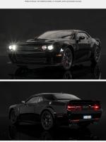 Modelo a Escala Dodge Challenger Hellcat SRT 1:24 Con Sonido Y Luz Vehículo De Colección Miniatura De Metal Y Plástico Para Niños - details 5