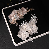 Diadema De Boda Para Mujer Con Flores Y Perlas Accesorios De Cabello Para Novia Fiesta Complemento De Joyería De Cabeza Para Damas De Honor Tiara De Moda - details 10