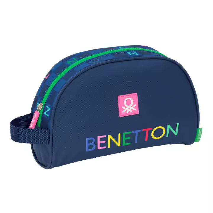 Neceser de Viaje Benetton Damero Azul marino 28 x 18 x 10 cm - 1