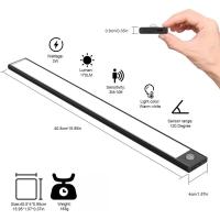 2 luces LED para armario, 40 cm, inalámbricas, recargables por USB - details 0