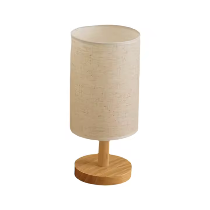 Lámpara De Noche LED Para La Cama Estilo Chino Sencillo Decoración De Mesa Con Enchufe USB Y Sombrilla De Tela Luz De Dormitorio Dimmable - 1