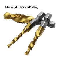 Juego De Brocas De Tapa De Titanio HSS 1/6Pcs Hex Shank Para Tornillos Y Máquinas De Trabajar Madera Herramientas Manuales M3 M4 M5 M6 M8 M10 - details 5