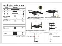 Rack De Ropa De Pie Multi-Nivel Desmontable Estante De Almacenamiento Para Dormitorio Tabla Nocturna Metálica Eco-amigable Tres Capas - details 0