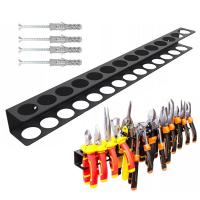 Organizador De Herramientas Para Destornilladores Y Pinzas Soporte De Muro En Negro Material De Acero Tamaño 4x4.5x40cm - details 1