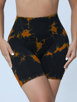 6pcs Shorts Deportivos Para Mujer Sellose Sin Costuras Con Diseño De Tie-Dye Levantamiento De Caderas Y Ajuste De Abdomen Para Yoga Gimnasia Ciclismo - details 8
