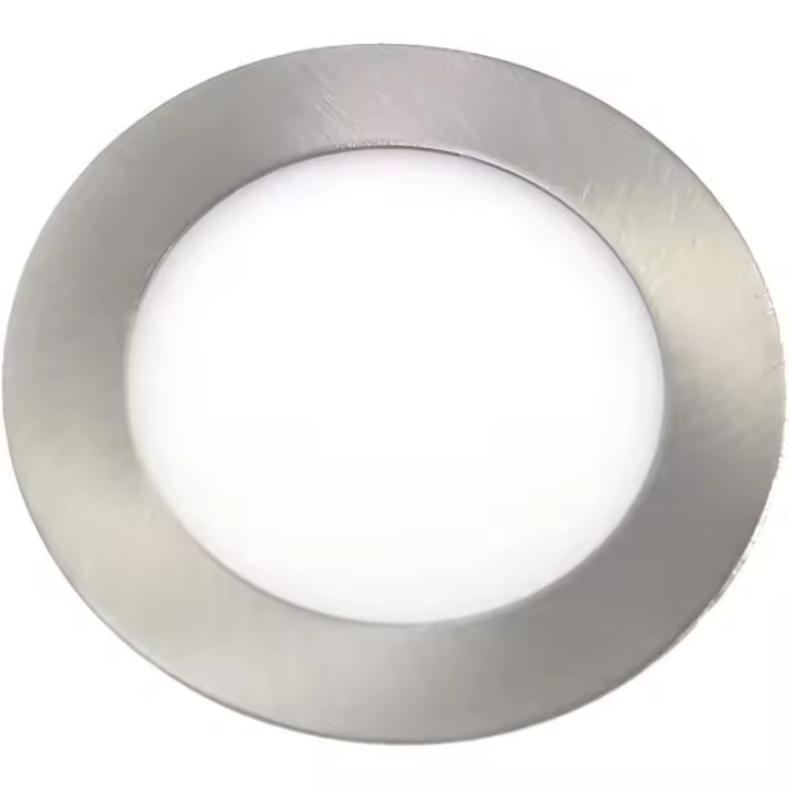 Jandei - Downlight LED 6W - Luz Blanca Fría - Marco Redondo Acabado en Acero - Foco para Empotrar en Techo - IP20 - 118x15mm - 1