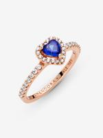 Pandora - Anillo de corazón Azul brilliant with Baño de Gold Rose de 14 K - details 0
