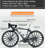 Mini Modelo De Bicicleta De Aleación 1:8 Con Estante De Estacionamiento Metal Diecast Regalo Para Niños Juguete De Simulación Azul Bicicleta De Montaña Para Niños Y Adolescentes - details 7