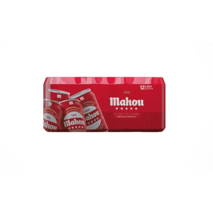 CERVEZA 5 ESTRELLAS MAHOU LATA 33CL P-12 (total 3.96L) - 1
