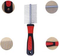 ®Herramienta para quitar el pelo Suelo y cuidado de mascotas, para el cuidado de perros y Gatos Peine, herramienta rectoradora, RAKE de pelo de doble cara, 17x6 cm - details 1