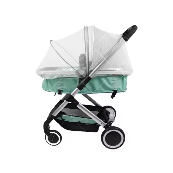 Mosquitera para cochecito, funda completa, cremallera doble, cochecito de bebé, funda para mosquitos, bordado de malla encriptada, mosquitera universal transpirable - 1