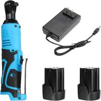 Llave de trinquete eléctrica de 100 Nm, llave eléctrica inalámbrica con 2 baterías, 18 V, herramienta de reparación de llave de trinquete de 3/8 pulgadas, 260 rpm, 8000 mAh, para reparación de - details 6