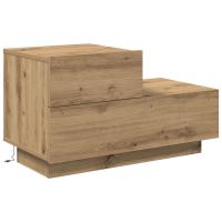 Costurero vidaXL con luces LED Roble Artesanal 100x36x49 cm - details 1
