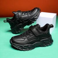 Zapatos De Correr Para Niños Negros Resistente Al Agua Cuero Sintético Casual Transpirables Para Exteriores Talla True Fit - details 3