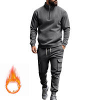 Conjunto Deportivo Casual Para Hombres Verano Otoño Invierno Con Cierre De Cremallera Y Veludo Tejido De Poliéster Talla S a XXXL - details 172