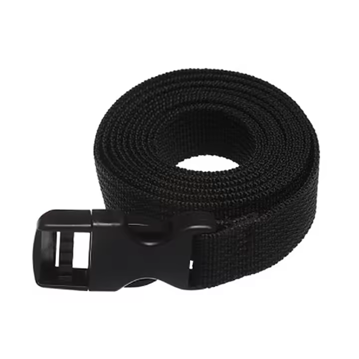 Cinta De Atado De Nylon Para Viaje Correa De Lash Con Hebilla De Cam Para Equipaje Negro Duradera Herramienta De Camping Al Aire Libre - 1