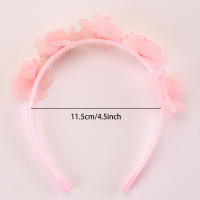 1pc Diadema Para Niñas Con Decoración De Flor Accesorios Para El Cabello Para Mujeres Diadema Multifuncional De Poliéster Para Exterior O Interior - details 3