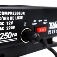 - Compresor de Aire Eléctrico 2 en 1 Para Mechero de Coche 12V y Corriente 230V, 250 PSI, 72 W, Bomba de aire Portatíl, Inflador Eléctrico Para Inflar Ruedas de Coche Bicicleta y Pelotas - details 2