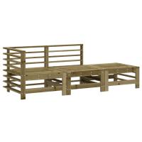 vidaXL Juego de muebles de jardín 3 pzas madera maciza de pino Pino natural, Pino blanco, Pino gris Conjunto Terraza Muebles Jardín Exterior Juego de Muebles de jardín Mueble Jardín Exterior Muebles de Salon Exterior - details 4