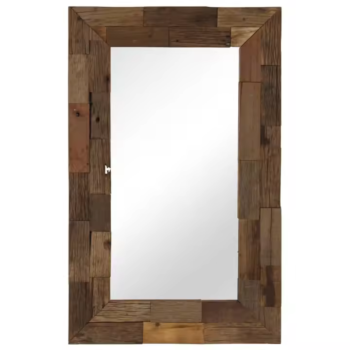 vidaXL Espejo de madera maciza reciclada 50x80 cm - 1