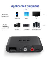 Receptor de Audio con Bluetooth 5,0, NFC, disco U, RCA, 3,5mm, AUX, USB, adaptador inalámbrico de música estéreo con micrófono para Kit de coche, amplificador de altavoz - details 9