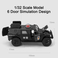 Coche De Juguetes Dongfeng Warrior 1/32 Modelo De Aleación Diecast SUV Coche De Policía Con Sonido Luz Pull Back Cuerpo De Metal Neumáticos De Goma Regalos Para Niños - details 4