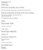 Bombilla De Faro LED Para Motocicleta Universal Doble Agarre Alta Potencia H6 BA20D 20led Luz Blanca 12V-24V Fuente De Luz LED - details 0
