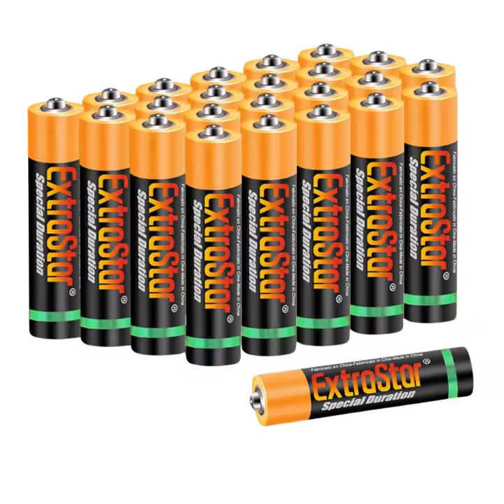 EXTRASTAR Batería AAA R3 1.5V 400mAh No7 Pilas, - Alta Performance, Libre de Mercurio y Cromo - 1