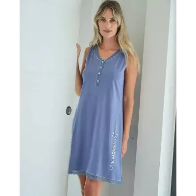 Camisón Mujer Verano L247206 Azul Massana - 1