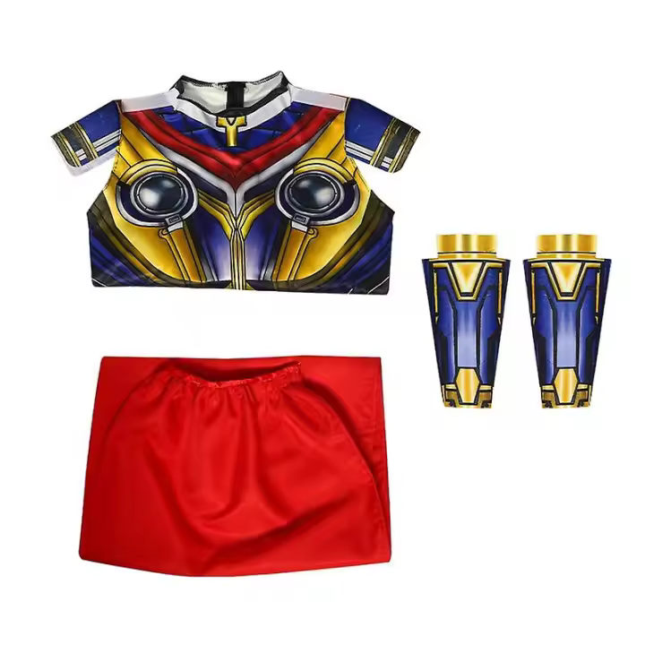 Disfraz de Thor Love And Thunder para niños y adultos, mono de cosplay, traje de capa - 1