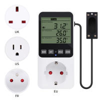 Controlador De Temperatura Humedad Digital Para El Hogar Con Sensor NTC Regulador De Calentamiento Humidificador Deshumidificador EU/US/FR/UK - details 9