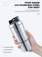 Botella De Deporte Con Mezclador De Acero Inoxidable Y Vacío Capacidad De 501ml-600ml Kettle Desmontable Para Proteína Whey Y Bebida Al Aire Libre - details 5
