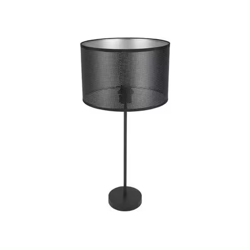 FABRILAMP Lámpara de Mesa Sobremesa Alto Anastasia Negro/Negro-Plata 60x30x30 Cm - Elegante Diseño - 1