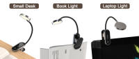 Lámpara De Escritorio Baseus LED Con Clip Iluminación LED Para Lectura Y Noche Luz De Noche Recargable Por USB Control Táctil Sin Etapas - details 1