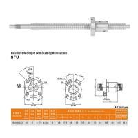 Vis à; rodamiento de bolas, SFU1605 bolas anticontragolpe de tuerca de bola de 300mm sin soporte final; Kit de tornillo lateral bolas de tornillo para máquina CNC Velocidad máxima 16000 rpm - details 3