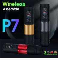Kit De Máquina De Tatuaje Inalámbrica Con Pluma Rotativa Batería De 1600mAh 20 Piezas De Agujas De Tatuaje Mixtas Pantalla Digital Potencia - details 0