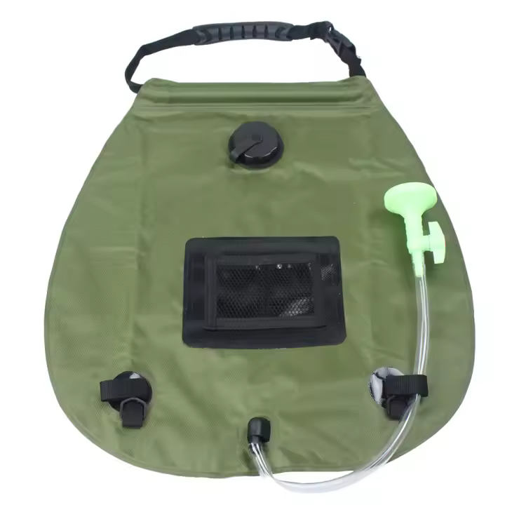 Bolsa De Ducha Solar 20L Alta Capacidad Plegable Para Acampar Caminar Escalar Banda Con Cabeza De Ducha Para Exteriores - 1