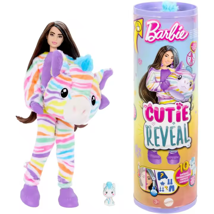 Barbie Cutie Reveal Sueños de Colores Cebra Mattel HRK39 - 1