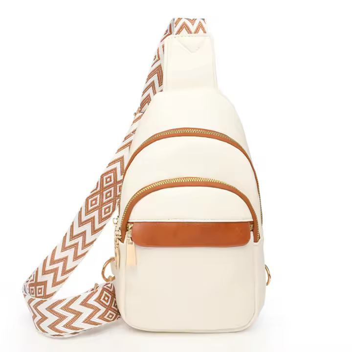 Bolso de mano para mujer, bolso de hombro, moderno, nuevo diseño, color sólido, práctico, con capas, gran capacidad, informal, tipo mensajero - 1