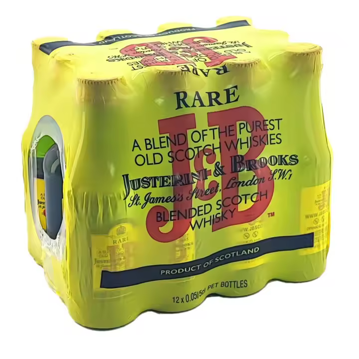 Pack de 12 Mini Botellitas Whisky J&B 5Cl - 1