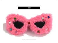 Gafas De Sol De Moda 2024 Con Diamantes Y Peluche Forma De Ojo De Gato Concava Para Fotografía Decorativas Para Mujeres - details 7