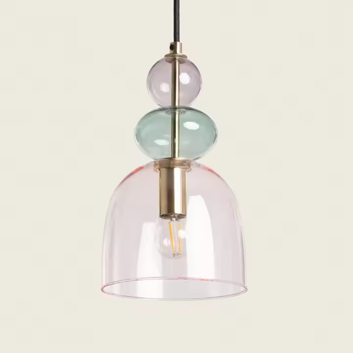 Ledkia Lámpara Colgante Metal y Cristal Baudelaire - 1